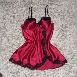 Beautiful red silk Teddy